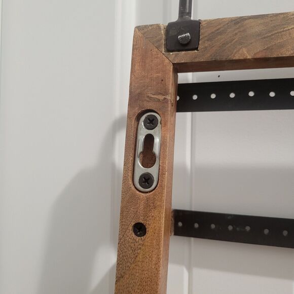 Pottery Barn Farmhouse Boho Wall Mounted Space Saving Jewelry Organizer Mango - Picture 8 of 16